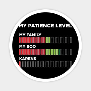 My Patience Levels Magnet